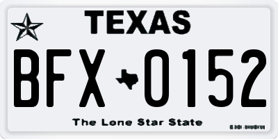 TX license plate BFX0152