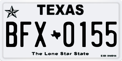 TX license plate BFX0155