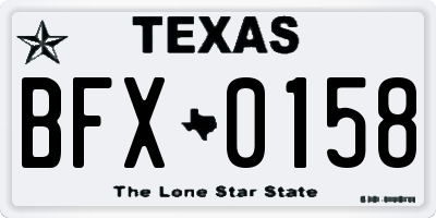 TX license plate BFX0158