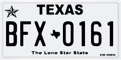 TX license plate BFX0161