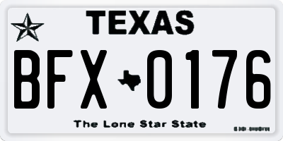 TX license plate BFX0176