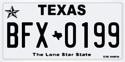 TX license plate BFX0199