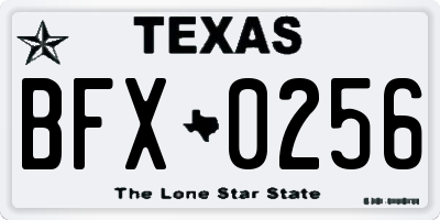 TX license plate BFX0256