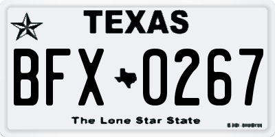 TX license plate BFX0267