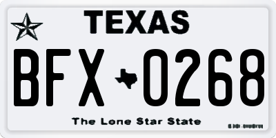 TX license plate BFX0268