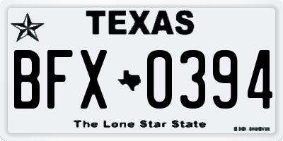TX license plate BFX0394