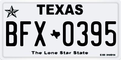 TX license plate BFX0395