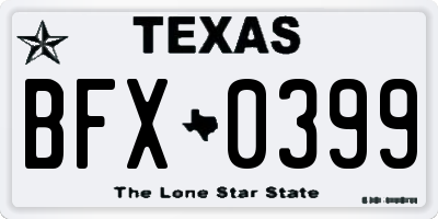 TX license plate BFX0399