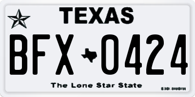TX license plate BFX0424