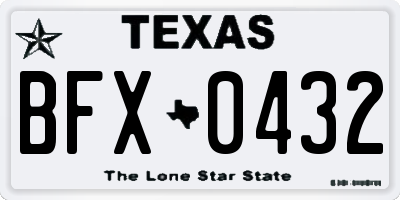 TX license plate BFX0432
