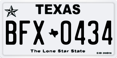 TX license plate BFX0434