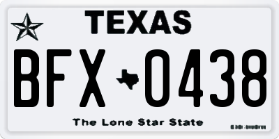 TX license plate BFX0438