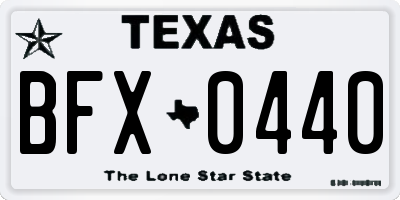 TX license plate BFX0440