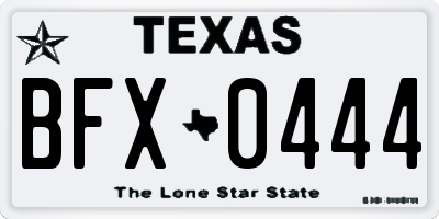 TX license plate BFX0444