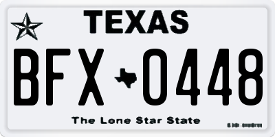 TX license plate BFX0448