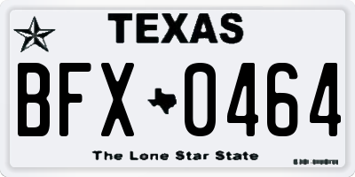 TX license plate BFX0464