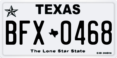 TX license plate BFX0468