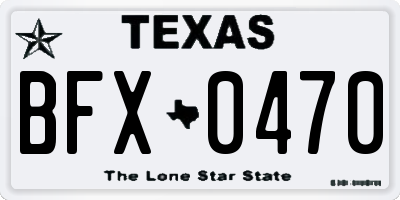 TX license plate BFX0470