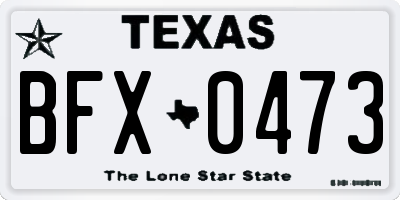 TX license plate BFX0473
