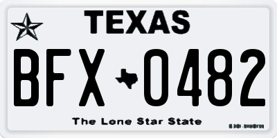 TX license plate BFX0482