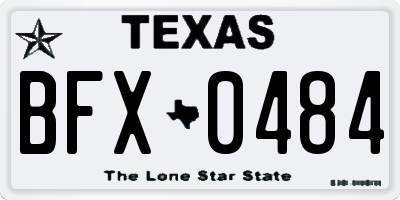 TX license plate BFX0484