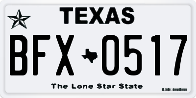 TX license plate BFX0517