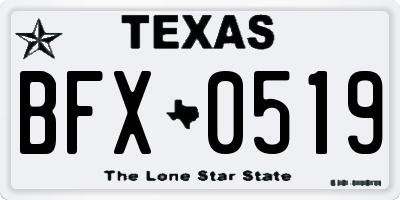 TX license plate BFX0519