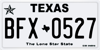 TX license plate BFX0527
