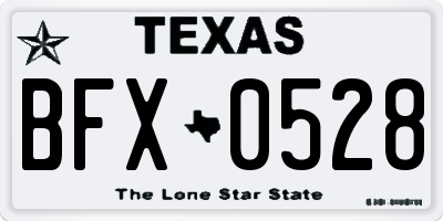TX license plate BFX0528