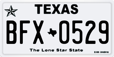 TX license plate BFX0529
