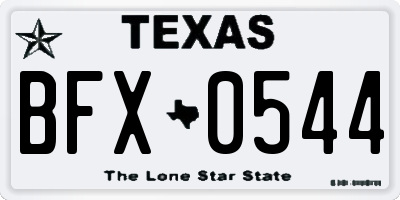 TX license plate BFX0544