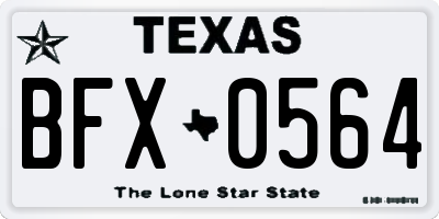 TX license plate BFX0564