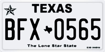 TX license plate BFX0565