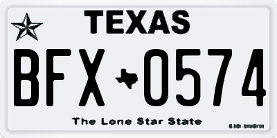 TX license plate BFX0574