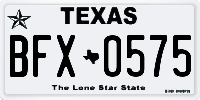 TX license plate BFX0575
