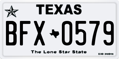 TX license plate BFX0579