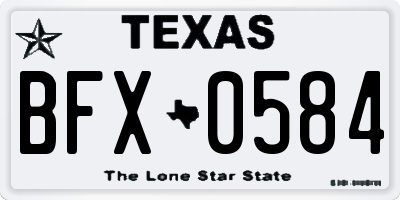 TX license plate BFX0584
