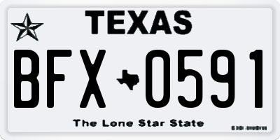 TX license plate BFX0591