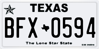 TX license plate BFX0594