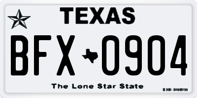 TX license plate BFX0904