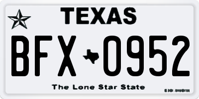 TX license plate BFX0952