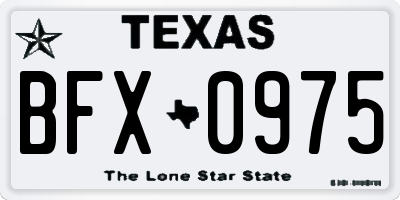 TX license plate BFX0975