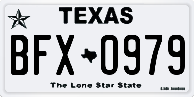TX license plate BFX0979