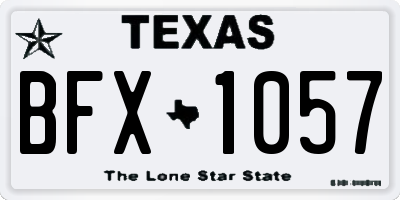 TX license plate BFX1057