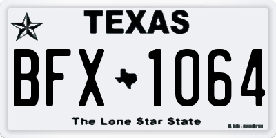TX license plate BFX1064