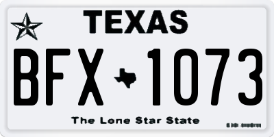 TX license plate BFX1073