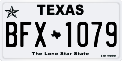TX license plate BFX1079