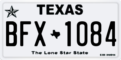 TX license plate BFX1084