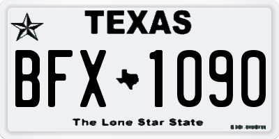 TX license plate BFX1090