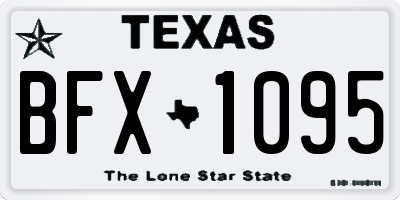 TX license plate BFX1095